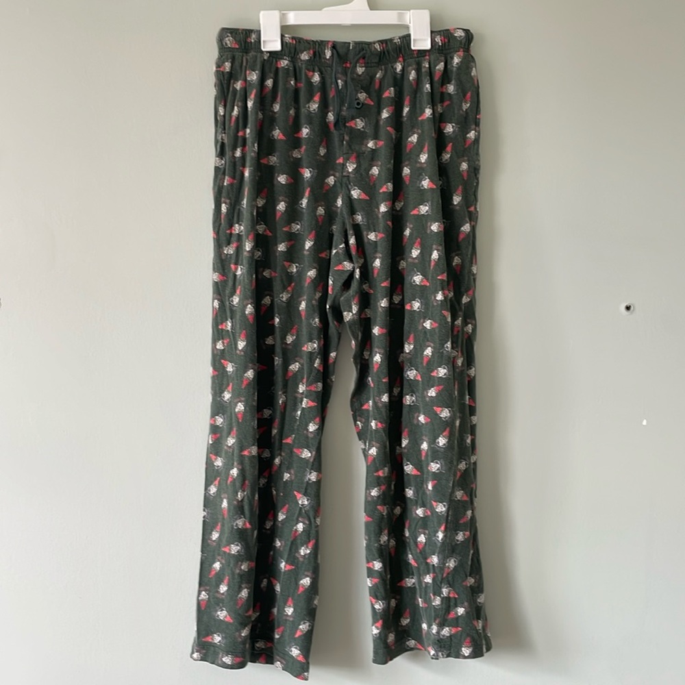 men’s christmas gnome pajama pj pants